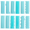 31styles Plastic Cake Cream Scraper Blue and White smoother scrapers cake pattern tool set Cake baking Tools